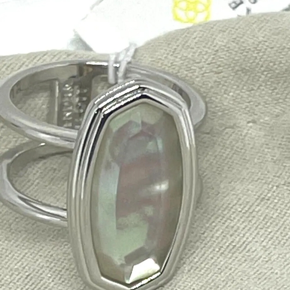 Kindra Scott silver opal ring size 7 - Picture 4 of 5